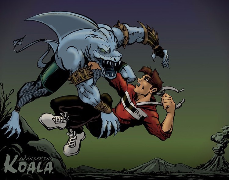 Wandering Koala vs. Shark-Lizard
