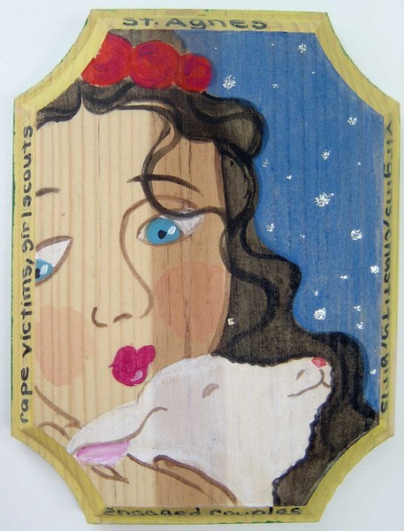 St Agnes-Patron saint of engaged couples, crops...