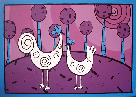 Rooster and Hen
