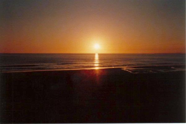 sunset on the sea