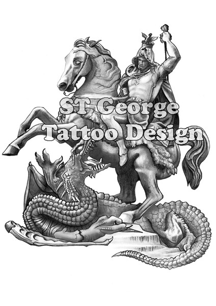 St George and the Dragon  Zeus tattoo Statue tattoo Saint george and  the dragon