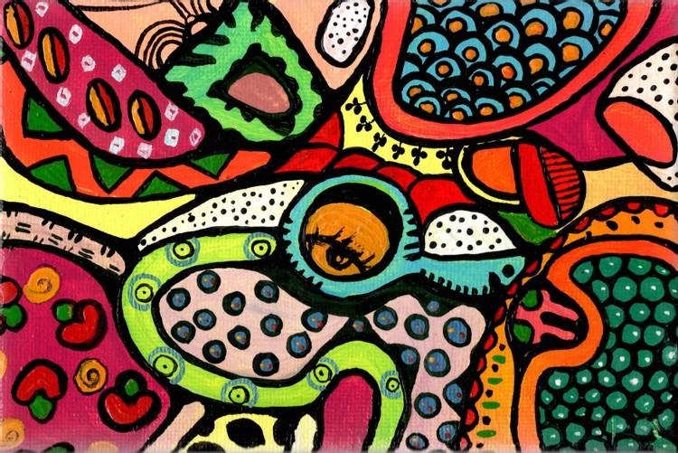 (sold)  SMALL EYE 15*10*1,5cm,2020, small stretched canvas, ready to hang