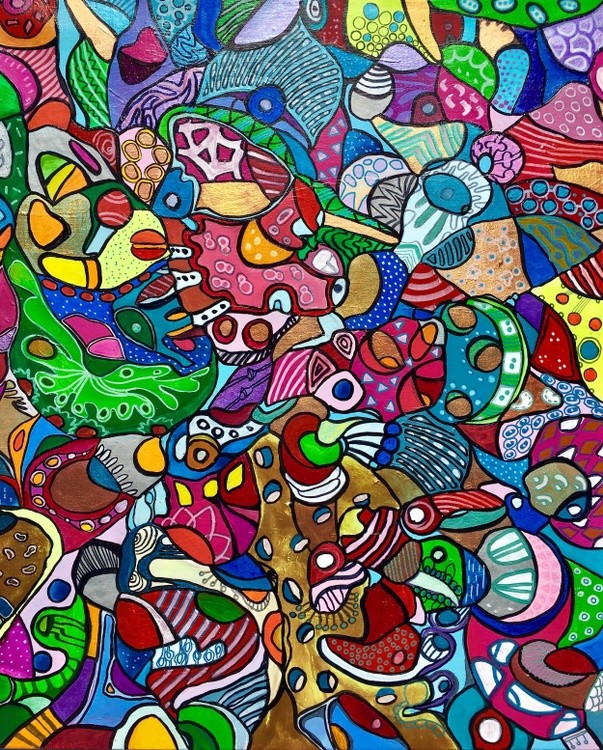 Colorful abstract art by Veera Zukova