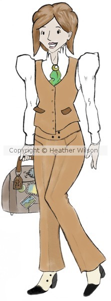 Lilian with Suitcase