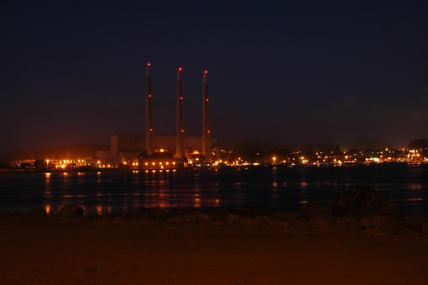 Morro Bay Embacardero (night)