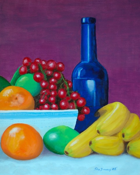 Blue Bottle Still Life