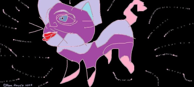 PERFUMED CAT LOOKING LIKE HER OWNER,,(C) ..2020..elton houck...digital..