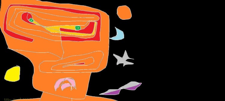 Building a Space-man from Cosmic Dust...(c) 2020/elton houck/What's out there? art/digital.