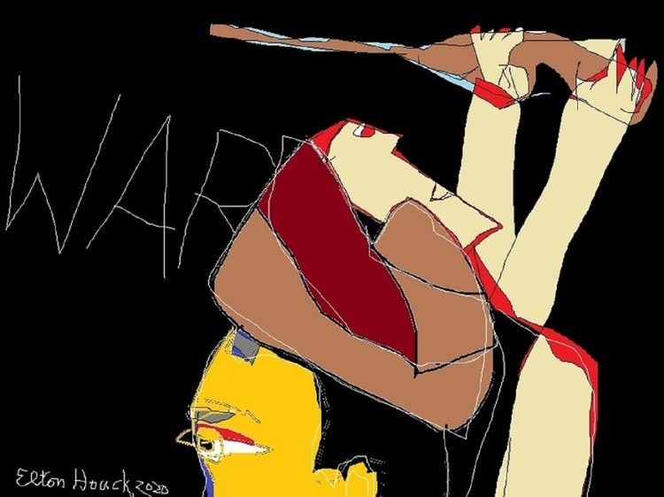 WAR IS IN MAN'S BlOODSTREAM...(C) 2020..ELTON HOUCK....TOTAL 4 YRS, US NOT AT WAR...DIGITAL ART