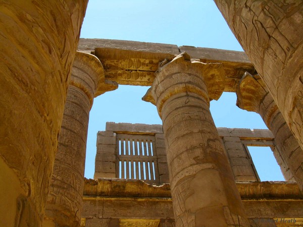 Columns within hypostyle hall Karnak