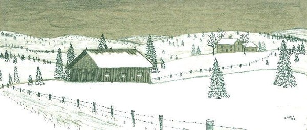 Winter barn