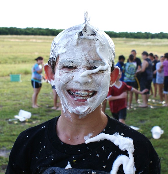 Flour and shaving cream face!