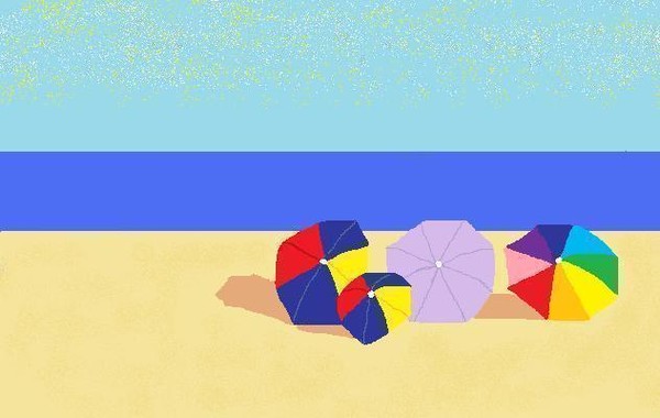 Rainbows At The Beach