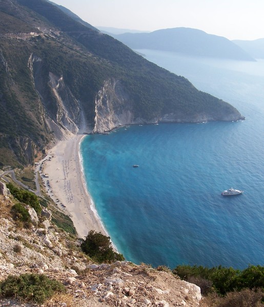 Myrtos beach in Kefalonia island, Greece