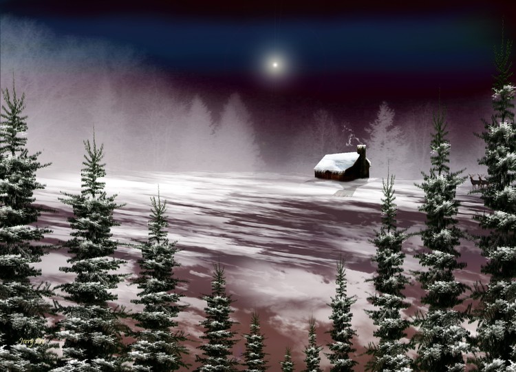Somber Winter Night