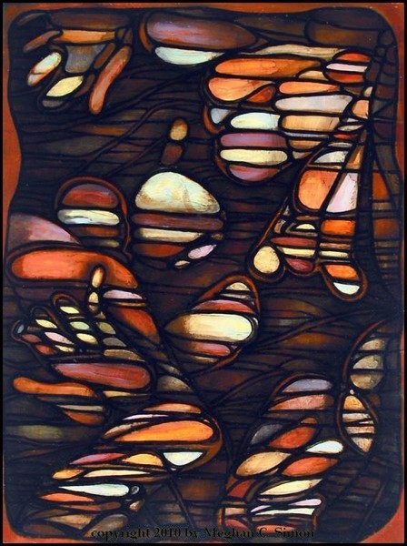 Original Abstract Oil Painting - Prayer