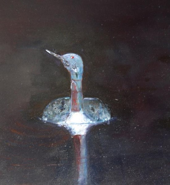 Bird in water (50x70)