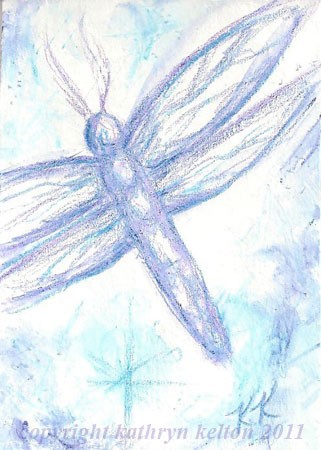 Pastel Dragonfly ACEO
