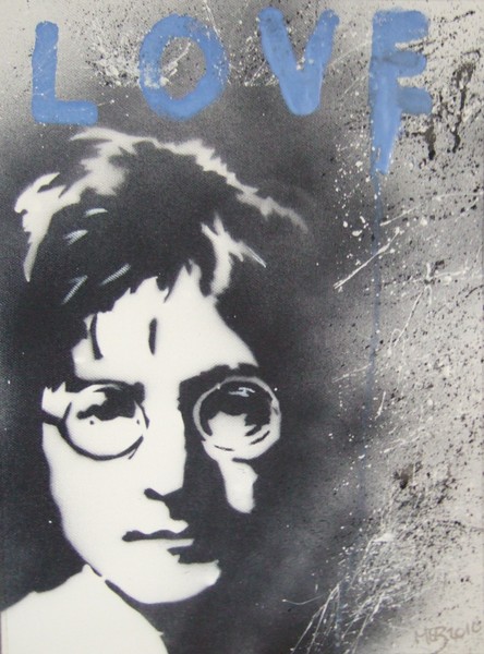 John Lennon Love Original Art on Canvas