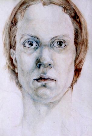 Portrait in color pencil