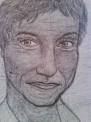 Portrait with pen