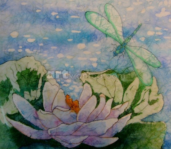 Dragon Fly on Lily