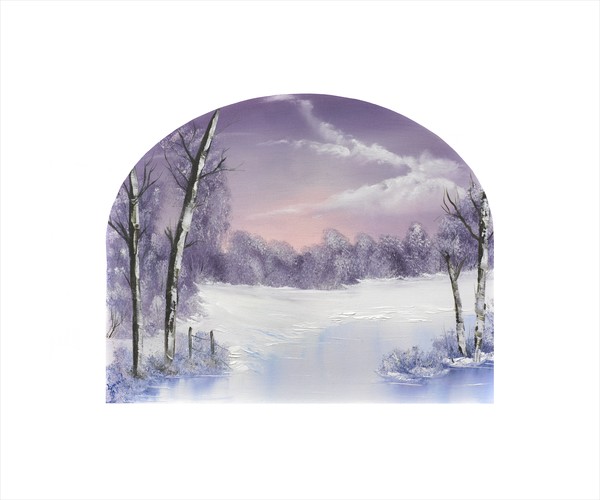 Arched winter scene