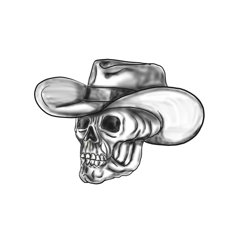 Cowboy Skull Tattoo