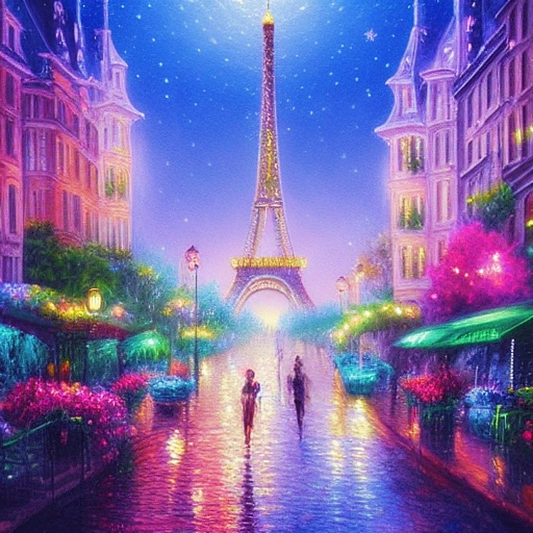 Paris spring evening