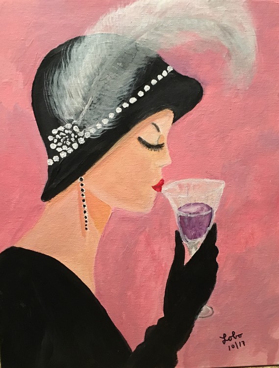 Wine and feather