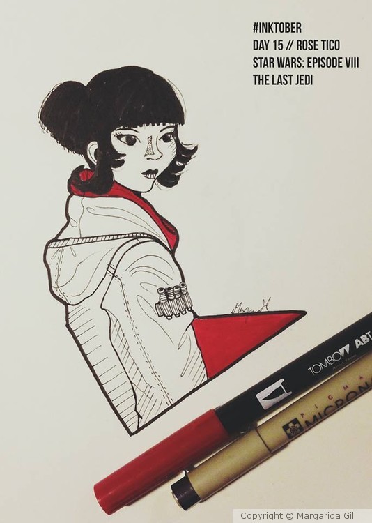 Inktober2018  Day 5 // Rose Tico // Star Wars, The Last Jedi