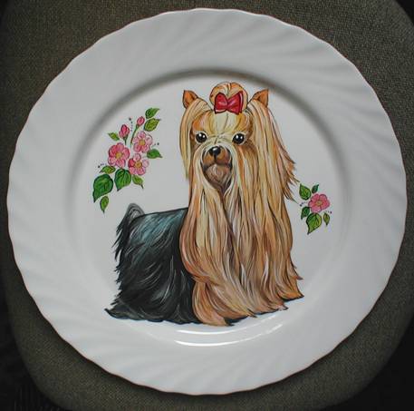Handpainted porcelain plate