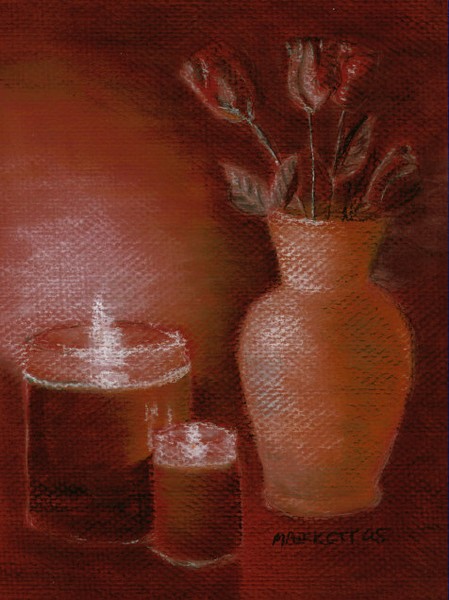 Candlelight & Red Roses