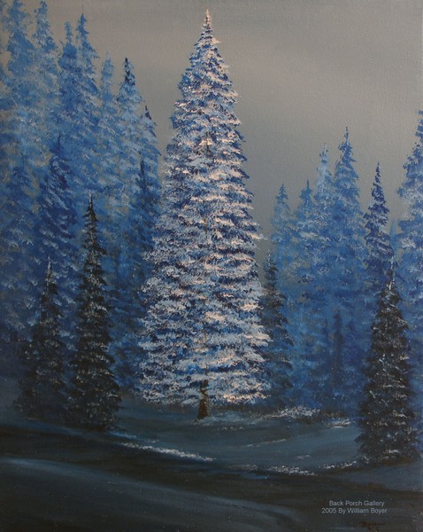 2005-35 Winter Pine 22x28 canvas