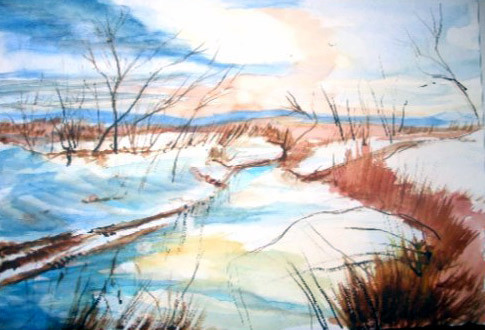 WINTER MORNINGS POND