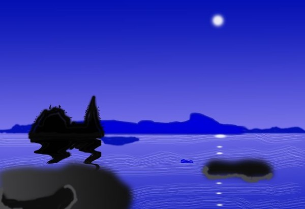 Moon in a Lake