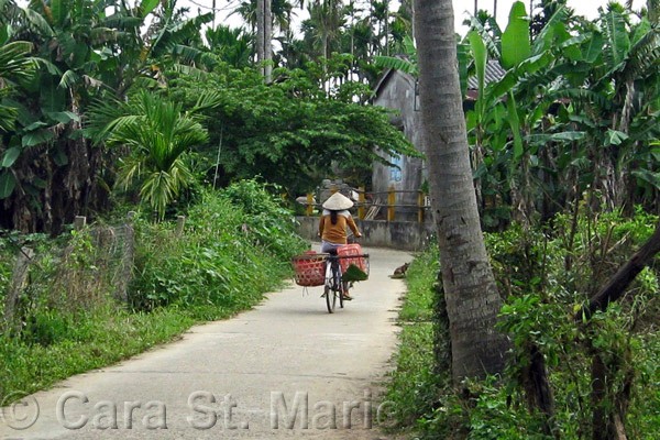 Bicyclist on Cam Nam Island, Hoi An