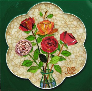 Roses in the bottle
