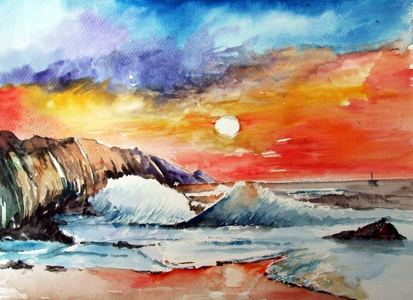Colorfull seascape