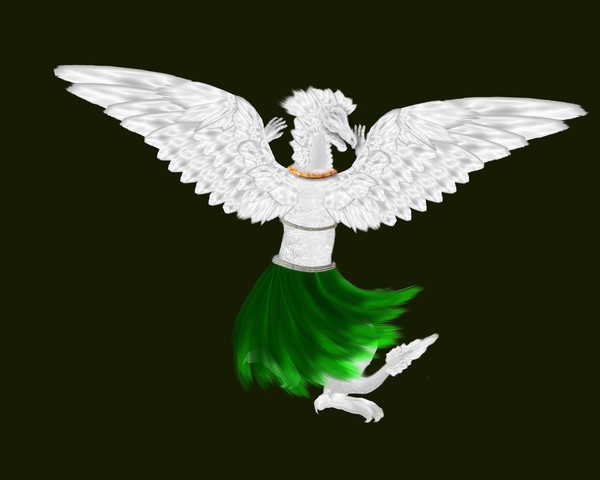 White dragon dancing