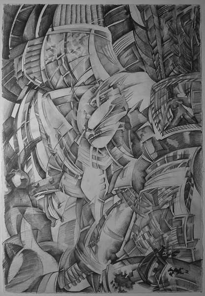 Artist in studio