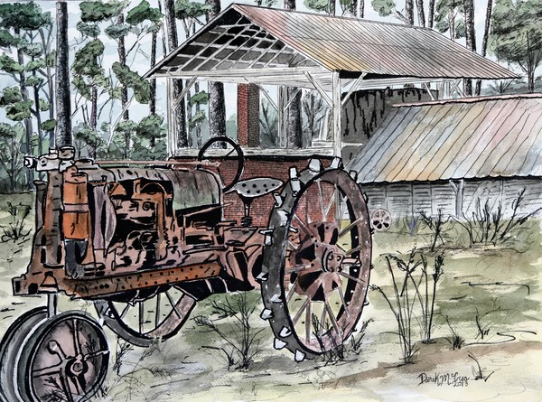 farm tractor art print