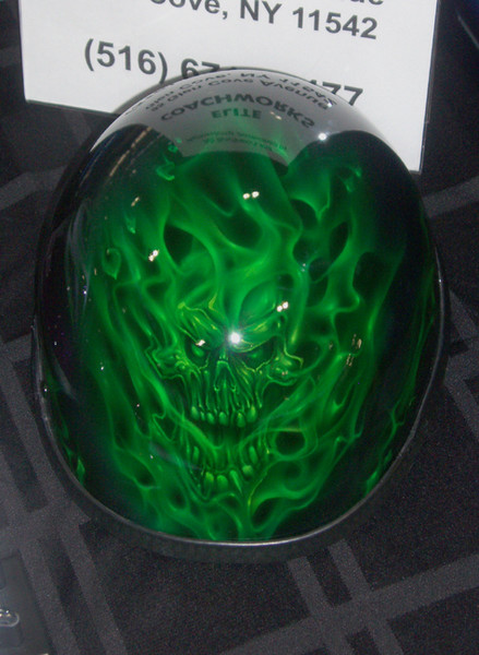 Green fire and skull