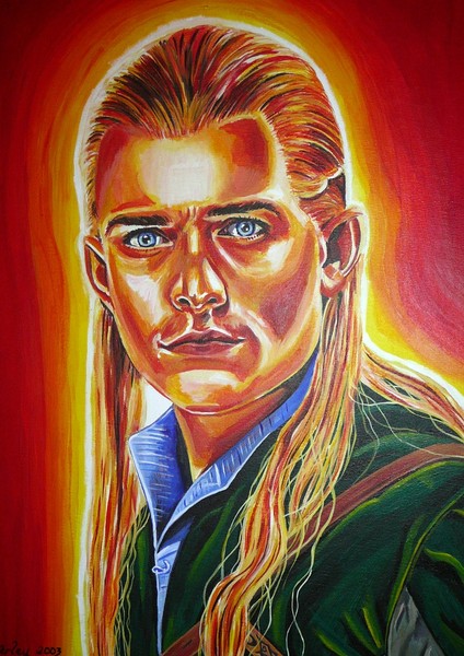 Legolas ( Orlando Bloom ) LOTR Original Painting