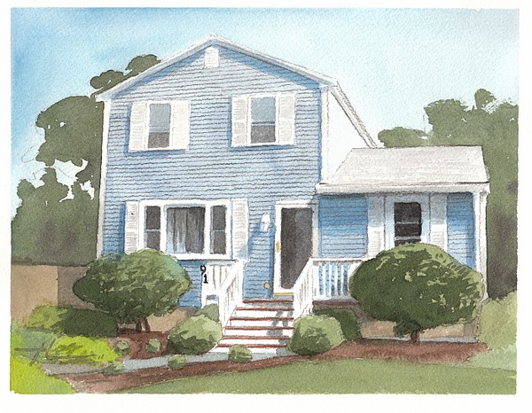 house watercolor theuer