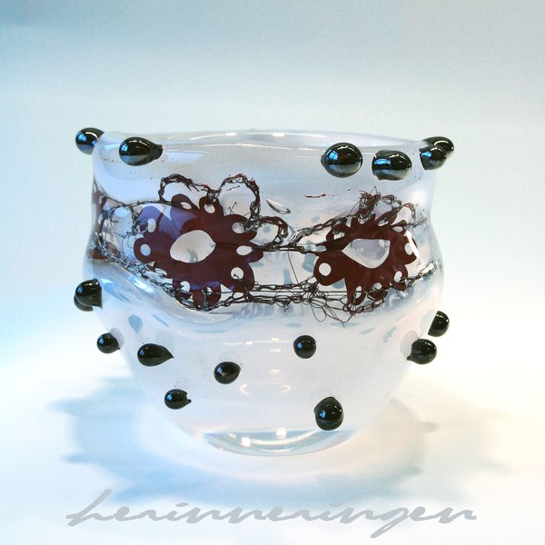 memories vase glass blown
