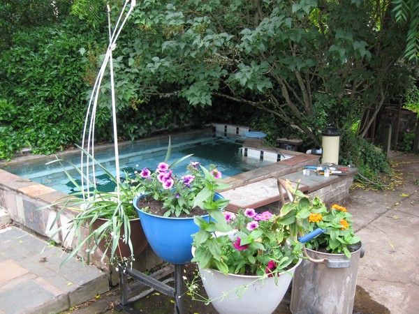 Pots by the pool