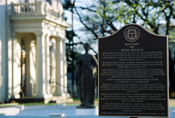 HEBE Statue Van Buren Ar. Court House