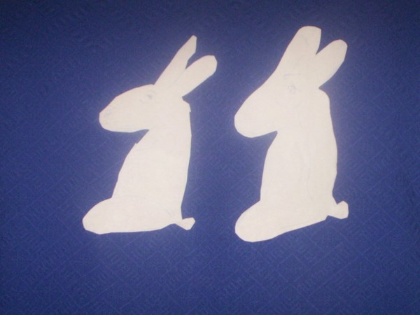 My son's early artwork: Rabbits
