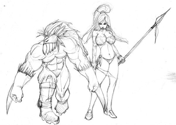 maxx charges jungle lady stands...